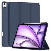 Husa pentru iPad Air 13 2025 / 2024 M3, M2 usoara si subtire cu functie wake-up/sleep si compartiment pentru stylus, tip stand - albastru