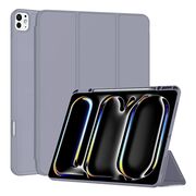 Husa pentru iPad Pro 13" (2024) Soft Shell cu functie wake-up/sleep si compartiment pentru stylus, tip stand - mov