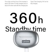 Casti in-ear Bluetooth V5.2 True Wireless Lenovo LP5, gri