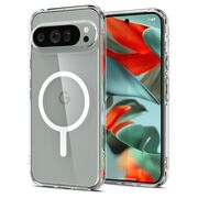 Husa premium pentru  Google Pixel 9 Pro XL Spigen Ultra Hybrid MagSafe OneTap Ring transparent - alb