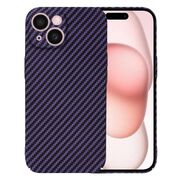 Husa pentru  iPhone 15 Plus CarbonFiber UltraSlim, Lightweight, mov