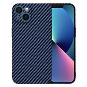 Husa pentru  iPhone 13 CarbonFiber UltraSlim, Lightweight, albastru