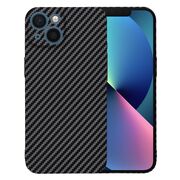 Husa pentru  iPhone 13 CarbonFiber UltraSlim, Lightweight, negru