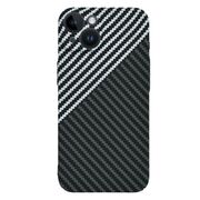 Husa pentru  iPhone 14 CarbonFiber UltraSlim, Lightweight, gri