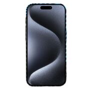 Husa pentru  iPhone 15 Pro CarbonFiber UltraSlim, Lightweight, albastru / negru