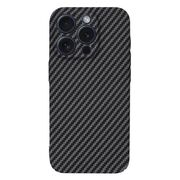 Husa pentru  iPhone 15 Pro CarbonFiber UltraSlim, Lightweight, negru