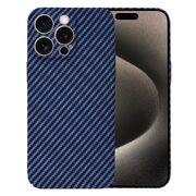 Husa pentru  iPhone 15 Pro Max CarbonFiber UltraSlim, Lightweight, albastru