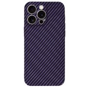 Husa pentru  iPhone 15 Pro Max CarbonFiber UltraSlim, Lightweight, mov