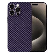 Husa pentru  iPhone 15 Pro Max CarbonFiber UltraSlim, Lightweight, mov