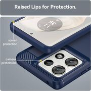 Husa pentru Motorola Edge 50 Carbon Liquid Silicone, albastru