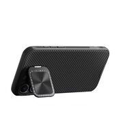 Husa pentru  iPhone 16 Pro Max MagSafe cu slider tip stand pentru protectie lentile - negru