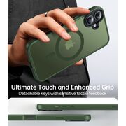Husa pentru  iPhone 16 cu MagSafe, Ghost Series, frosted - verde