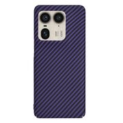Husa pentru  Motorola Edge 50 Ultra CarbonFiber UltraSlim, Lightweight, mov