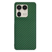 Husa pentru  Motorola Edge 50 Ultra CarbonFiber UltraSlim, Lightweight, verde