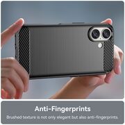Husa pentru iPhone 16 Plus Carbon Liquid Silicone, negru