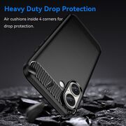 Husa pentru iPhone 16 Plus Carbon Liquid Silicone, negru