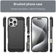 Husa pentru iPhone 16 Pro Carbon Liquid Silicone, negru