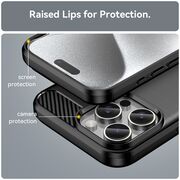 Husa pentru iPhone 16 Pro Carbon Liquid Silicone, negru
