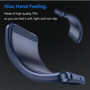 Husa pentru Motorola Edge 50 Carbon Liquid Silicone, albastru