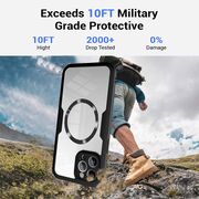 Pachet 360: Husa cu folie integrata pentru  iPhone 16 cu MagSafe Cover360 fata / spate - negru