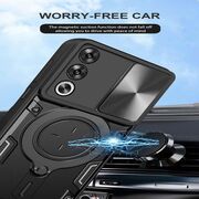 Husa pentru  Oppo A80 cu protecție pentru cameră și suport magnetic integrat Ring Shockproof, negru