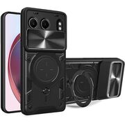 Husa pentru  OnePlus Nord 4 cu protecție pentru cameră și suport magnetic integrat Ring Shockproof, negru