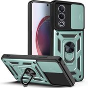Husa pentru  Oppo A80 Ring Armor Kickstand Tough Rugged Cover cu protectie camera, verde