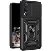 Husa pentru  Oppo A80 Ring Armor Kickstand Tough Rugged Cover cu protectie camera, negru