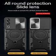 Husa pentru  Oppo A80 cu protecție pentru cameră și suport magnetic integrat Ring Shockproof, negru