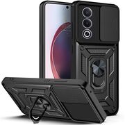 Husa pentru  Oppo A80 Ring Armor Kickstand Tough Rugged Cover cu protectie camera, negru