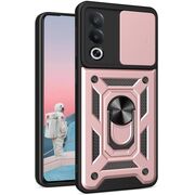 Husa pentru  Oppo A80 Ring Armor Kickstand Tough Rugged Cover cu protectie camera, roz