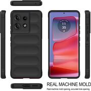 Husa pentru  Motorola Edge 50 Liquid Silicone, Microfibre Lining, Non-Slip Airbag Design, negru