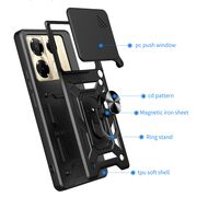 Husa pentru  Infinix Note 40 Pro 4G Ring Armor Kickstand Tough Rugged Cover cu protectie camera, verde