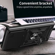 Husa pentru  Infinix Note 40 Ring Armor Kickstand Tough Rugged Cover cu protectie camera, roz