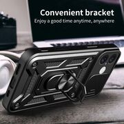 Husa pentru  iPhone 16 Plus Ring Armor Kickstand Tough Rugged Cover cu protectie camera, roz