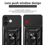 Husa pentru  iPhone 16 Plus Ring Armor Kickstand Tough Rugged Cover cu protectie camera, roz