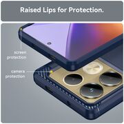 Husa pentru Infinix Note 40 Carbon Liquid Silicone, albastru