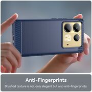 Husa pentru Infinix Note 40 Carbon Liquid Silicone, albastru