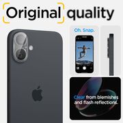 [Pachet 2x] Folie sticla camera iPhone 16 / 16 Plus Spigen Glas.tR Optik, transparenta