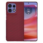 Husa pentru  Motorola Edge 50 Pro CarbonFiber UltraSlim, Lightweight, rosu