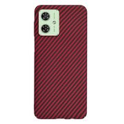 Husa pentru  Motorola Moto G54, G54 Power Edition CarbonFiber UltraSlim, Lightweight, rosu