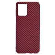 Husa pentru  Motorola Moto G54, G54 Power Edition CarbonFiber UltraSlim, Lightweight, rosu