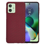 Husa pentru  Motorola Moto G54, G54 Power Edition CarbonFiber UltraSlim, Lightweight, rosu