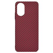 Husa pentru  Oppo A18, A38 CarbonFiber UltraSlim, Lightweight, rosu