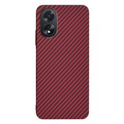 Husa pentru  Oppo A18, A38 CarbonFiber UltraSlim, Lightweight, rosu