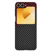 Husa pentru  Samsung Galaxy Z Flip 6 CarbonFiber UltraSlim, Lightweight, rosu