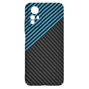 Husa pentru  Xiaomi Redmi Note 12S 4G CarbonFiber UltraSlim, Lightweight, negru / albastru