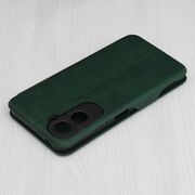 Husa tip carte pentru Honor 90 lite Smart Wallet fata - spate protectie 360 - verde