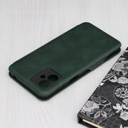 Husa tip carte pentru Motorola Moto G14 Smart Wallet fata - spate protectie 360 - verde