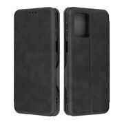 Husa tip carte pentru Motorola Moto G54, G54 Power Edition Smart Wallet fata - spate protectie 360 - negru